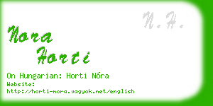 nora horti business card